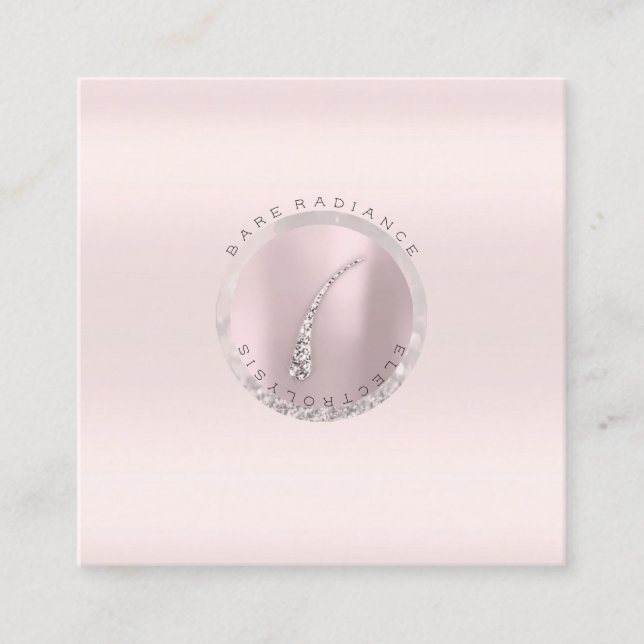 Tarjeta de cita Logotipo de Purpurina de Electroli (Anverso)