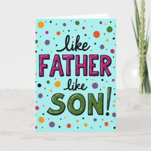 Tarjeta de cita Magenta Padre Hijo