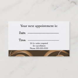 Tarjeta de cita médica marrón abstracta