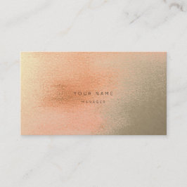 Tarjeta de cita Metalizado de Ombre Coral Gold Abs