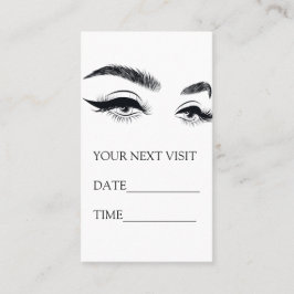 Tarjeta de Cita Microblading, Extensiones de Pest