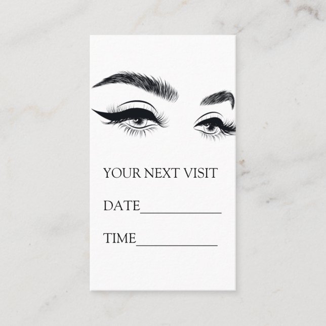 Tarjeta de Cita  Microblading, Extensiones de Pest (Anverso)