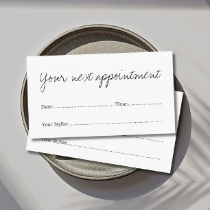 Tarjeta de cita Mínima Simple En Salón De Belleza 