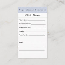 Tarjeta de cita minimalista azul suave