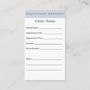 Tarjeta de cita minimalista azul suave