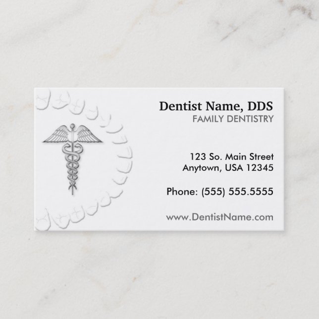 Tarjeta de cita/negocio de dentista (Anverso)