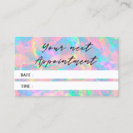 tarjeta de cita opal de color pastel
