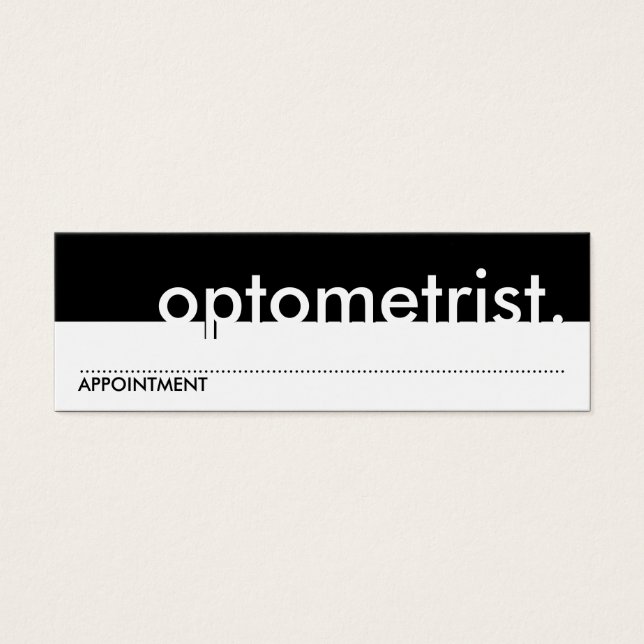 tarjeta de cita optometrista (Frente)