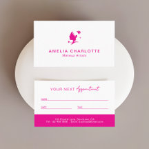 Tarjeta de Cita para Artistas de Maquillaje | Cosm
