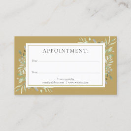 Tarjeta de cita para clientes Gold Greenery