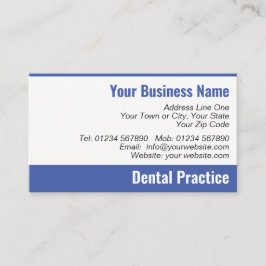Tarjeta de cita para dentista de práctica dental