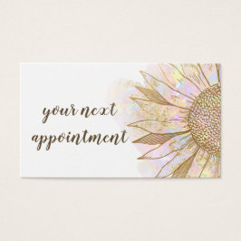 tarjeta de cita para diseño de girasol