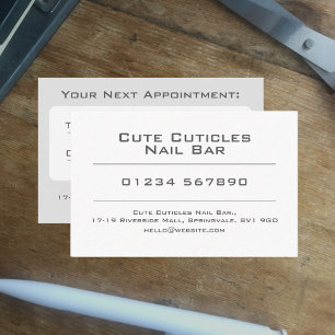 Tarjeta de cita para el bar de la uña de Beauty Na