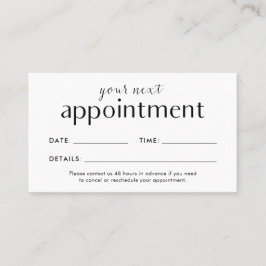Tarjeta de cita para el cabello, la uña o el maqui