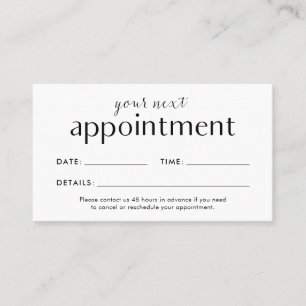 Tarjeta de cita para el cabello, la uña o el maqui