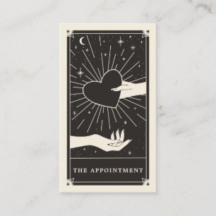 Tarjeta de cita para el corazón de Boho Tarot