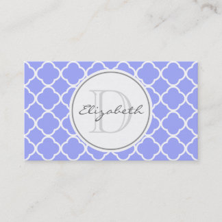 Tarjeta de cita para el monograma de cuatrefoil pe