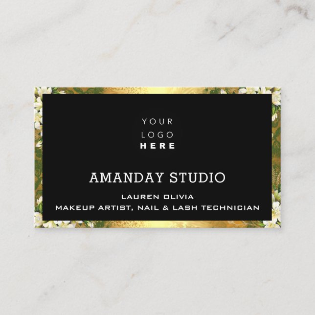 Tarjeta de cita para maquillaje profesional Logoti (Anverso)