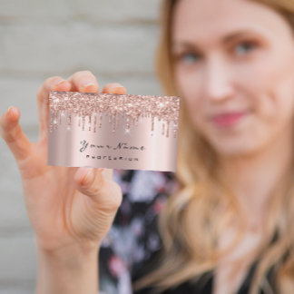 Tarjeta de cita para maquillar Rosa Drip