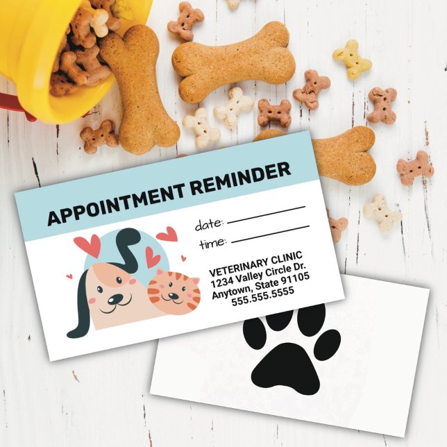 Tarjeta de cita para negocio de mascotas (Subido por el creador)