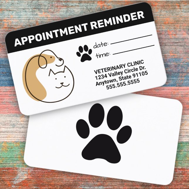 Tarjeta de cita para negocio de mascotas (Subido por el creador)
