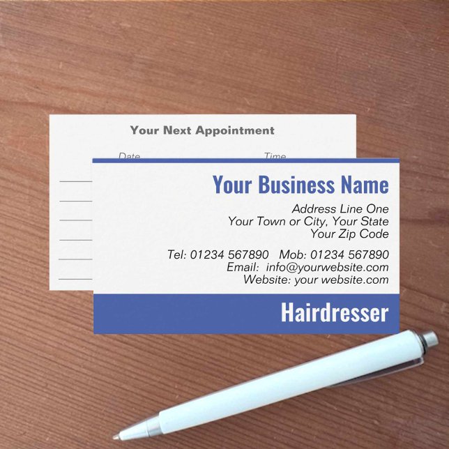 Tarjeta de cita para peluquero (Subido por el creador)