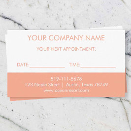 Tarjeta de cita para peluquero
