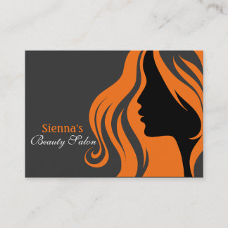 Tarjeta de cita para peluquero (naranja)