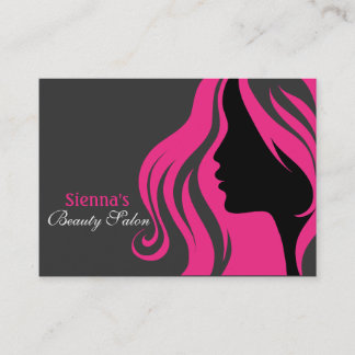 Tarjeta de cita para peluquero (rosa profundo)