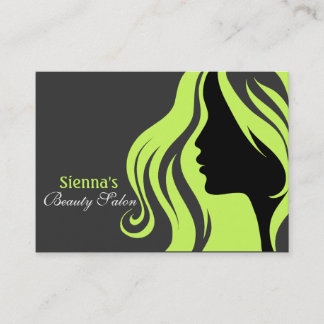 Tarjeta de cita para peluquero (verde oliva oscuro