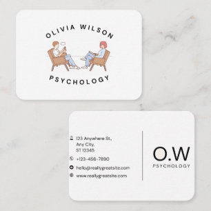 Tarjeta de cita para psicología Olivia Wilson