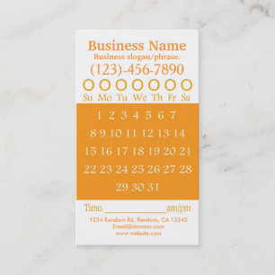 tarjeta de cita para punzonado de agujero blanco n