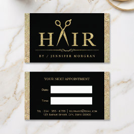 Tarjeta de cita para salón de belleza con purpurin