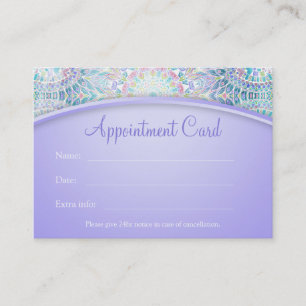Tarjeta de cita Pastel Snowflake Mandala