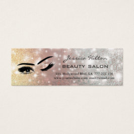 Tarjeta de cita pestañas purpurinoso elegantes de 