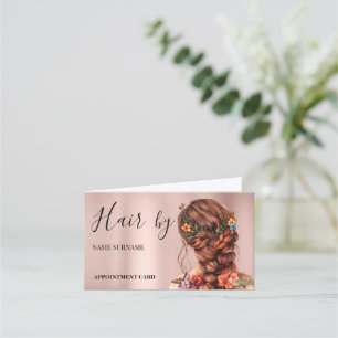 Tarjeta de cita plegada Hair Salon
