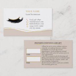 Tarjeta de cita previa para Luxury Lashes