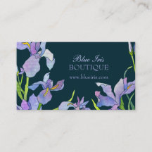 Tarjeta de cita profesional Blue Purple Iris