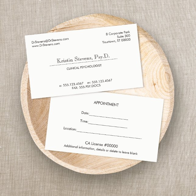 Tarjeta de cita profesional clásica simple (Subido por el creador)