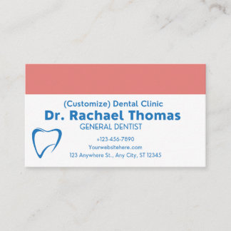 Tarjeta de cita profesional de cuidado dental