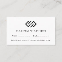 Tarjeta de cita profesional del logotipo