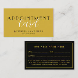 Tarjeta de cita profesional elegante para programa
