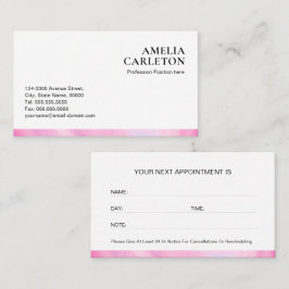 Tarjeta de cita profesional moderna