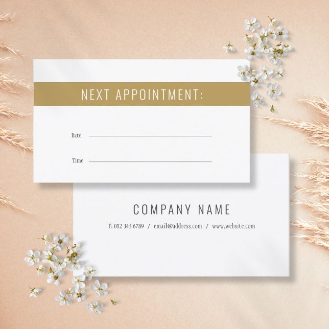 Tarjeta de cita profesional moderna de moda (Chic Modern Professional Appointment Card)