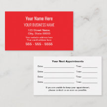 Tarjeta de cita profesional Red Modern