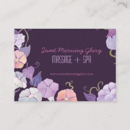 Tarjeta de cita Purple Morning Glory Massage