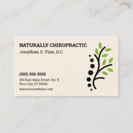 Tarjeta de cita quiropráctica con logotipo de colu