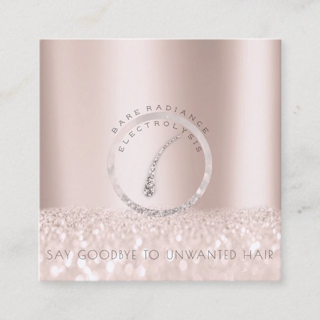 Tarjeta de cita Rosa de electrolisis Gris Purpurin (Anverso)