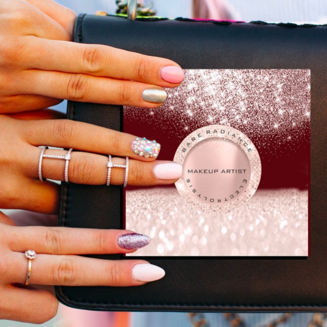 Tarjeta de cita Rosa de electrolisis Purpurina Mar (Subido por el creador)