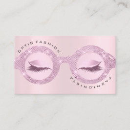 Tarjeta de cita Rosa Óptico Gafas De Gafas Rosadas